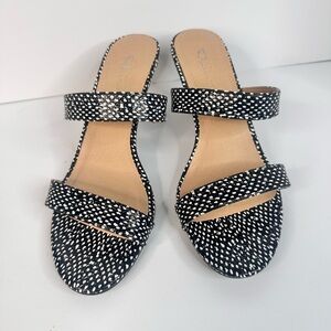 CL by Laundry Black and White Polka Dot Sandals‎ Size 9M